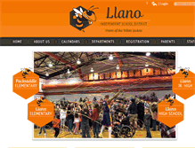 Tablet Screenshot of llanoisd.org